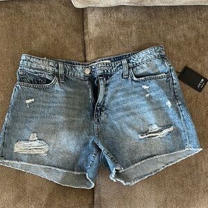 Joe's Jeans Blue Distressed Jean Shorts
